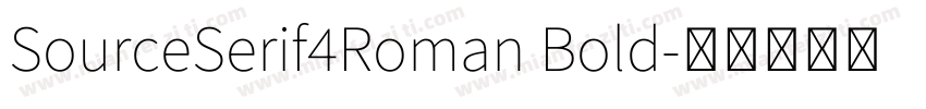 SourceSerif4Roman Bold字体转换